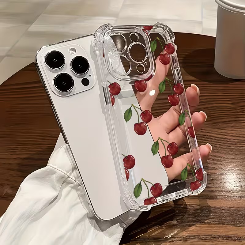Phone Cases Cherry - Cute Cherry Four Corner Anti Drop