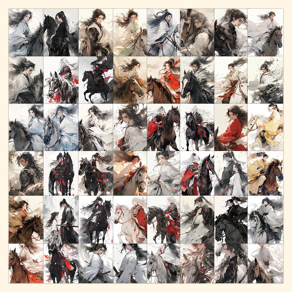 Phone Cases You Can Design - 60 Pieces of Ancient-Style Warrior Cartoon