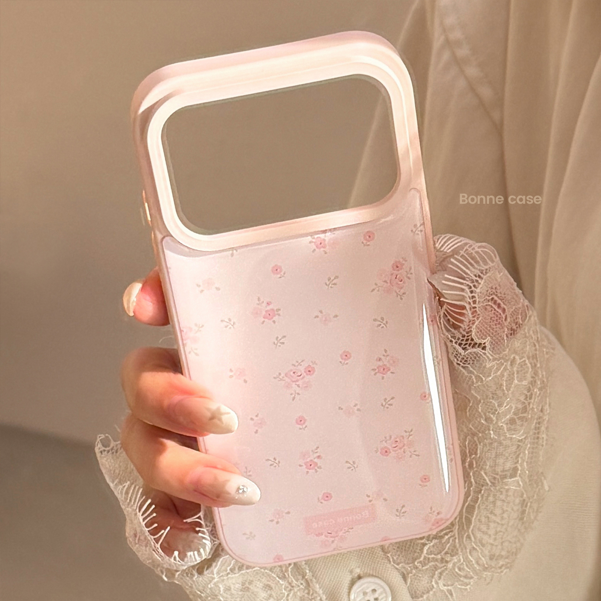 Phone Cases Korean - Korean Full Screen Flowers Drop Glue