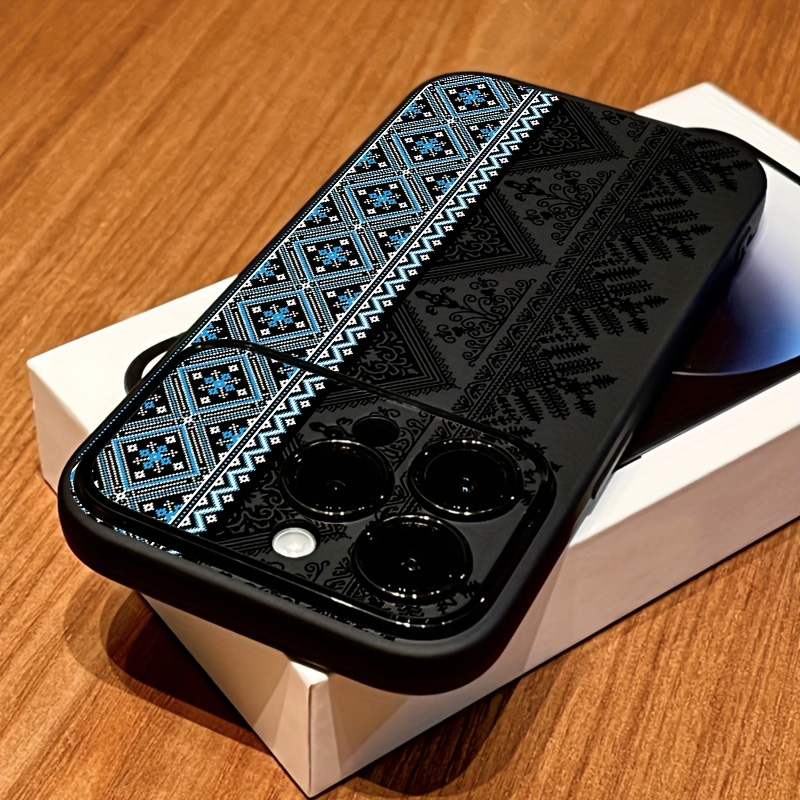 Phone Cases Art - Vintage Totem Painting Shockproof Black Window