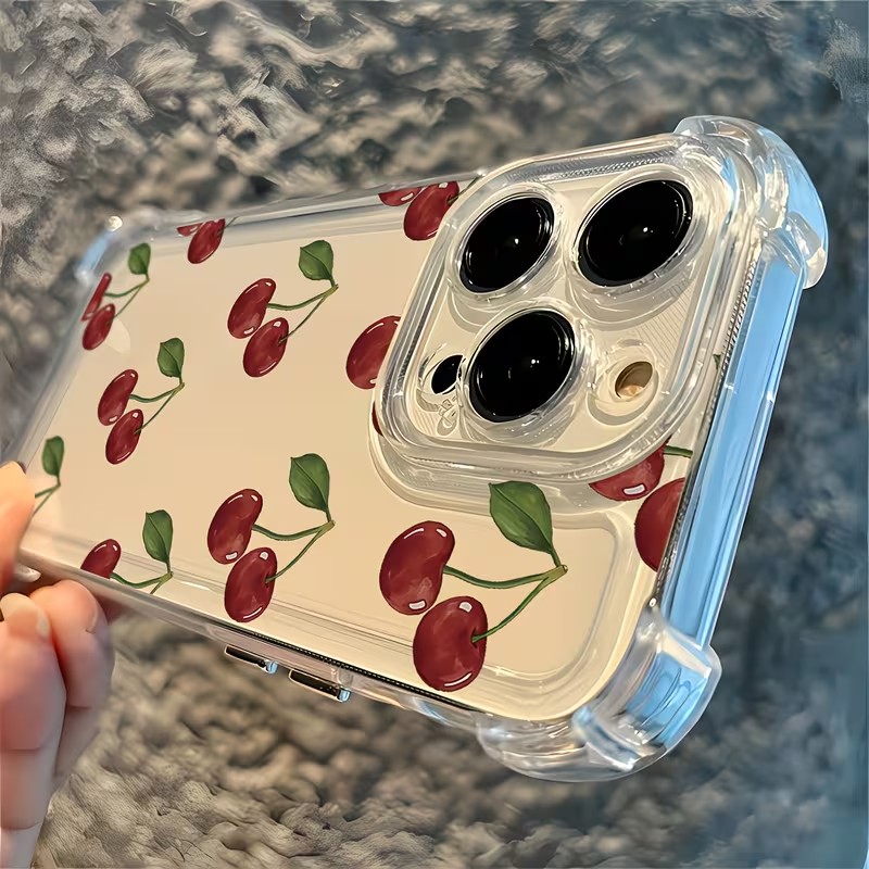 Cute Cherry Four Corner Anti D - огляд і ціна Phone Cases Cherry