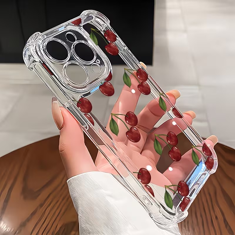 Cute Cherry Four Corner Anti D - огляд і ціна Phone Cases Cherry