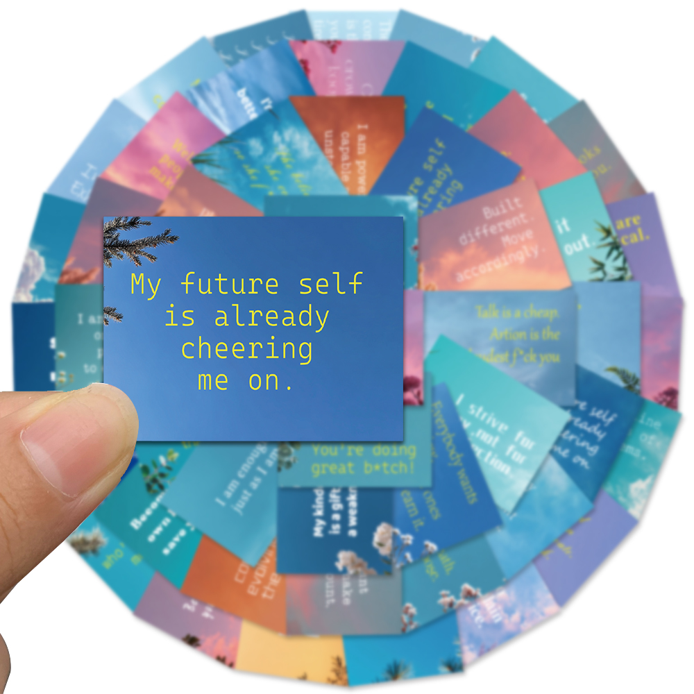 50pcs Positive Quotes Sticker  - огляд і ціна Phone Cases Quotes