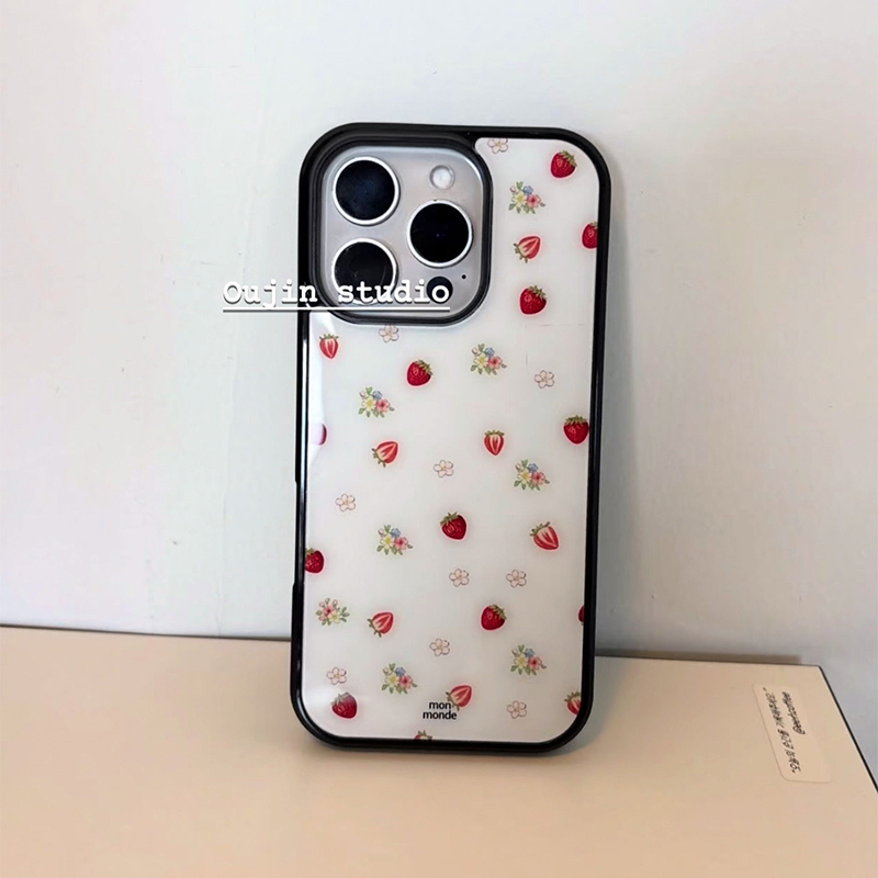 Korean Ins Strawberry Flowers  - огляд і ціна Phone Cases Korean