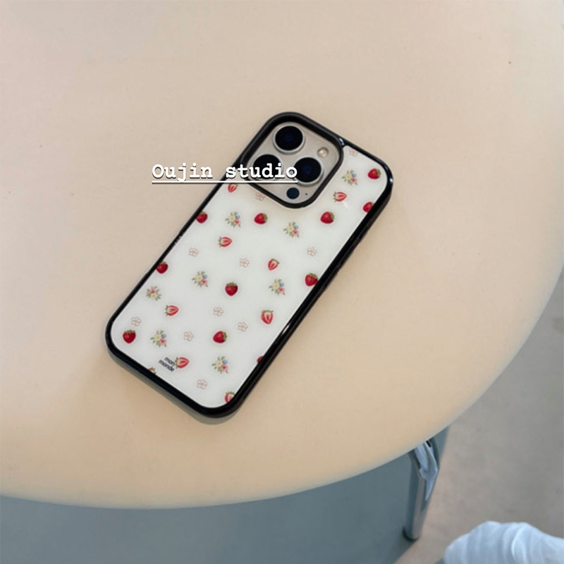 Korean Ins Strawberry Flowers  - огляд і ціна Phone Cases Korean