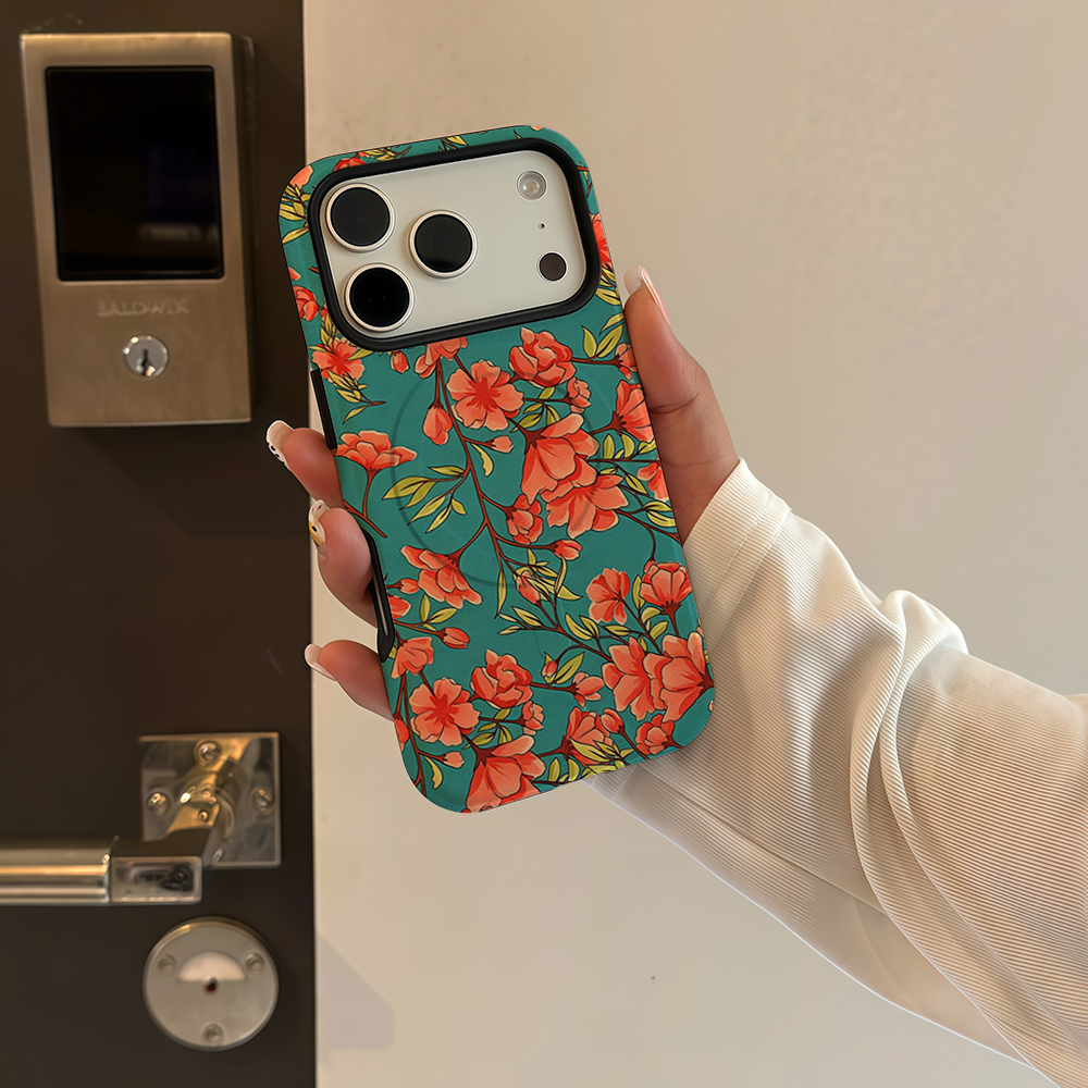 Teal Cherry Blossom Phone Case - огляд і ціна Phone Cases Cherry