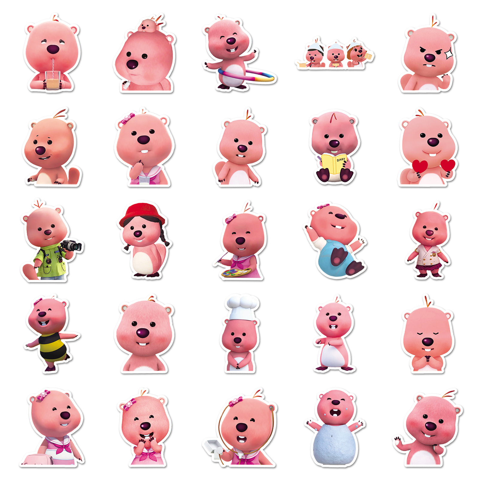 50PCS Anime Pink Loopy Pororo  - огляд і ціна Phone Cases Loopy