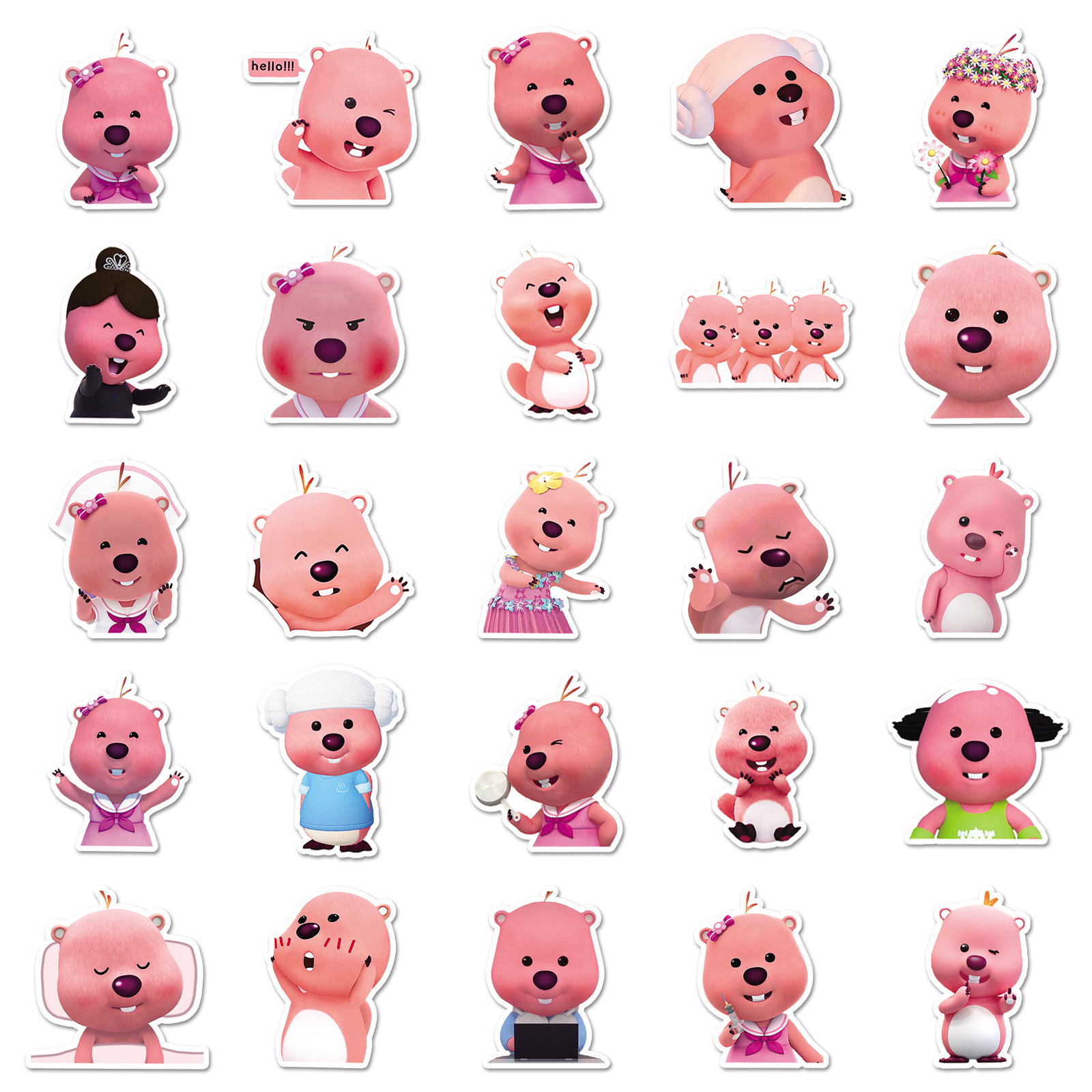 50PCS Anime Pink Loopy Pororo  - огляд і ціна Phone Cases Loopy