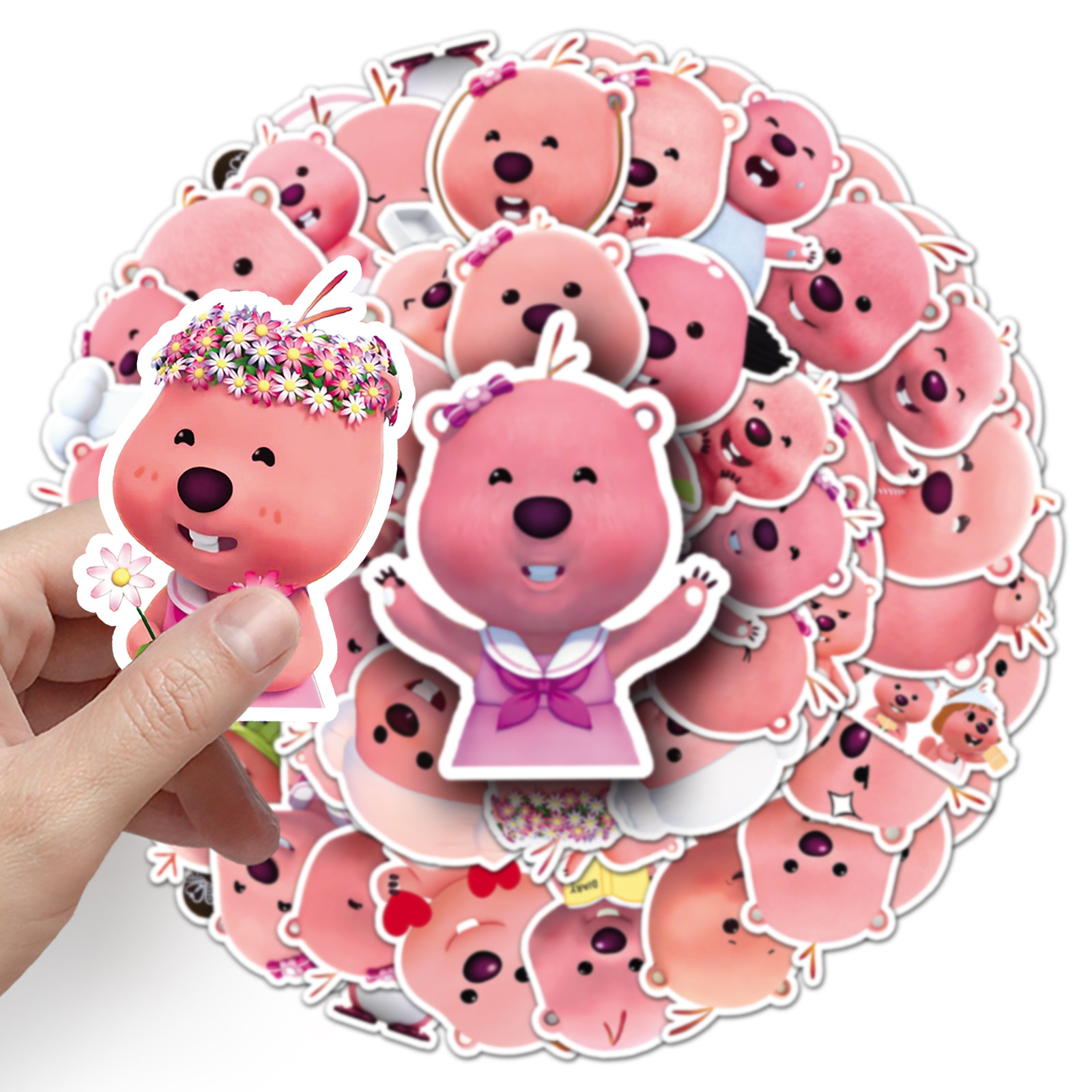 50PCS Anime Pink Loopy Pororo  - огляд і ціна Phone Cases Loopy