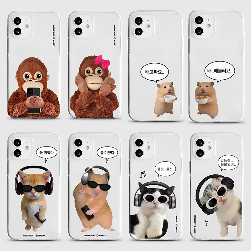 Korean Ins Cute Monkey Kitten  - огляд і ціна Phone Cases Korean