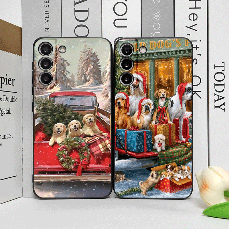 Christmas Trucks Cartoon Dog P - огляд і ціна Phone Cases For Motorola