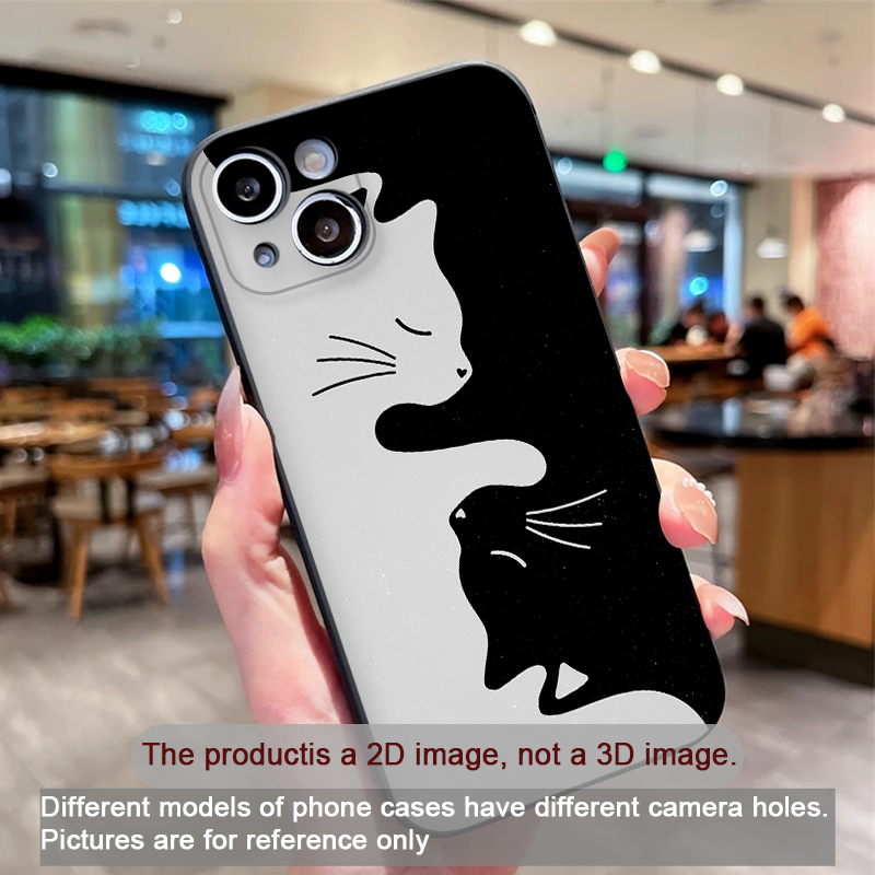 Cartoon Black White Cat Lovers - огляд і ціна Phone Cases For Motorola