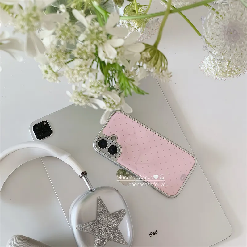 Korean ins Cream Pink Polka Do - огляд і ціна Phone Cases Art