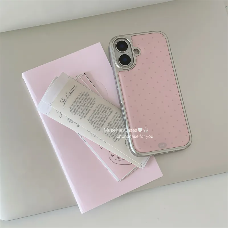 Korean ins Cream Pink Polka Do - огляд і ціна Phone Cases Art