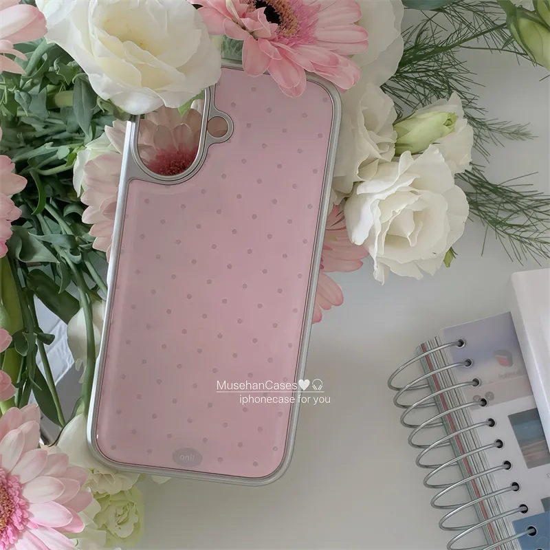 Korean ins Cream Pink Polka Do - огляд і ціна Phone Cases Art