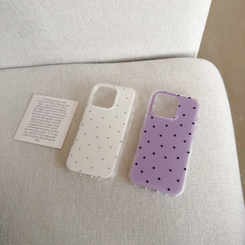 Korean White & Purple Polka Do - огляд і ціна Phone Cases Korean