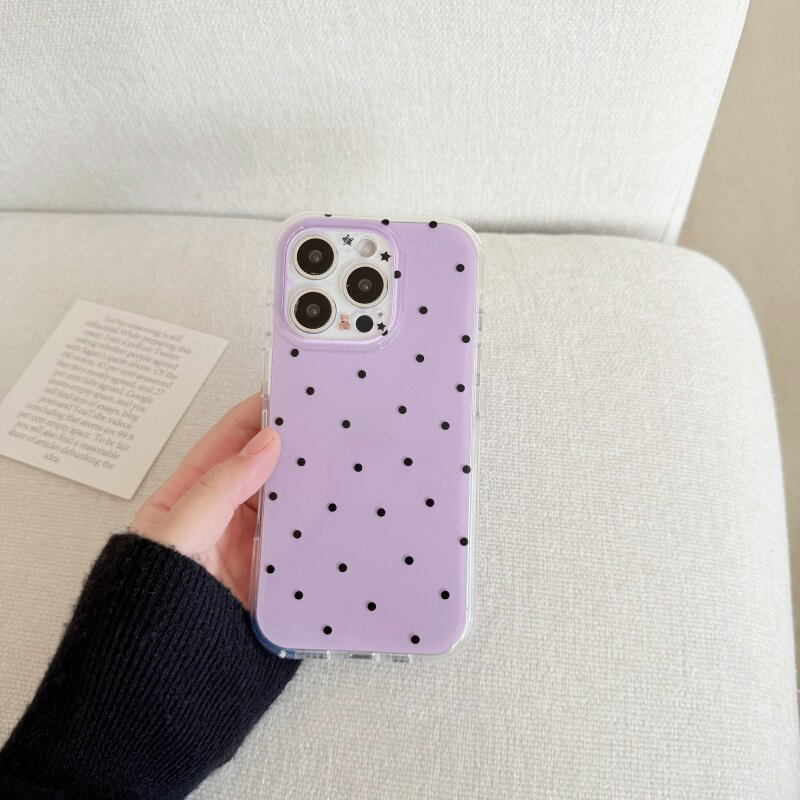 Korean White & Purple Polka Do - огляд і ціна Phone Cases Korean