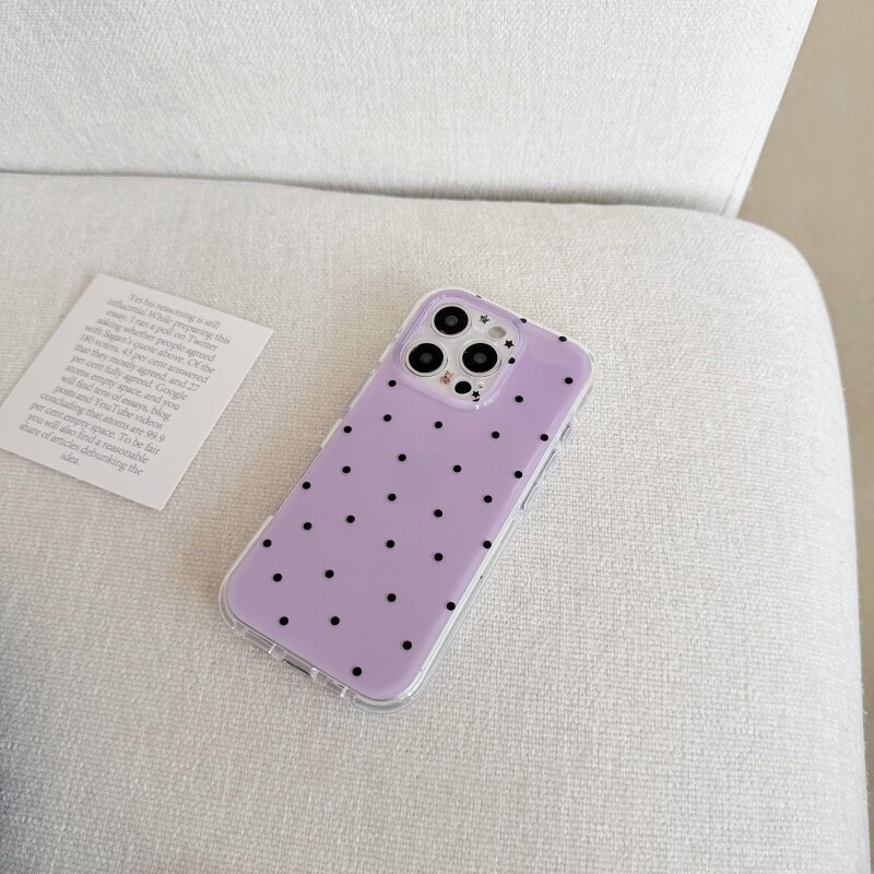 Korean White & Purple Polka Do - огляд і ціна Phone Cases Korean