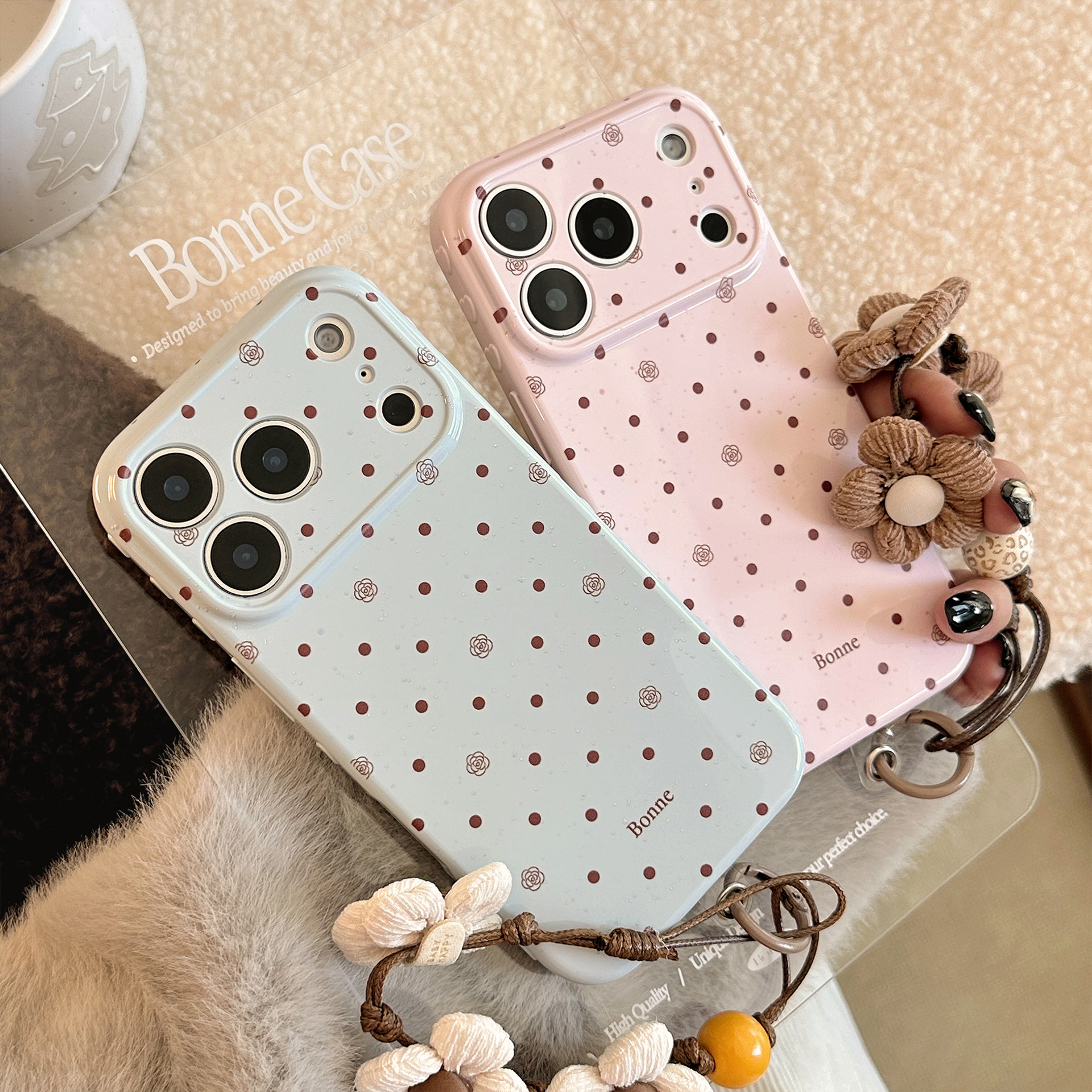 Korean Full Screen Polka Dots  - огляд і ціна Phone Cases With Straps