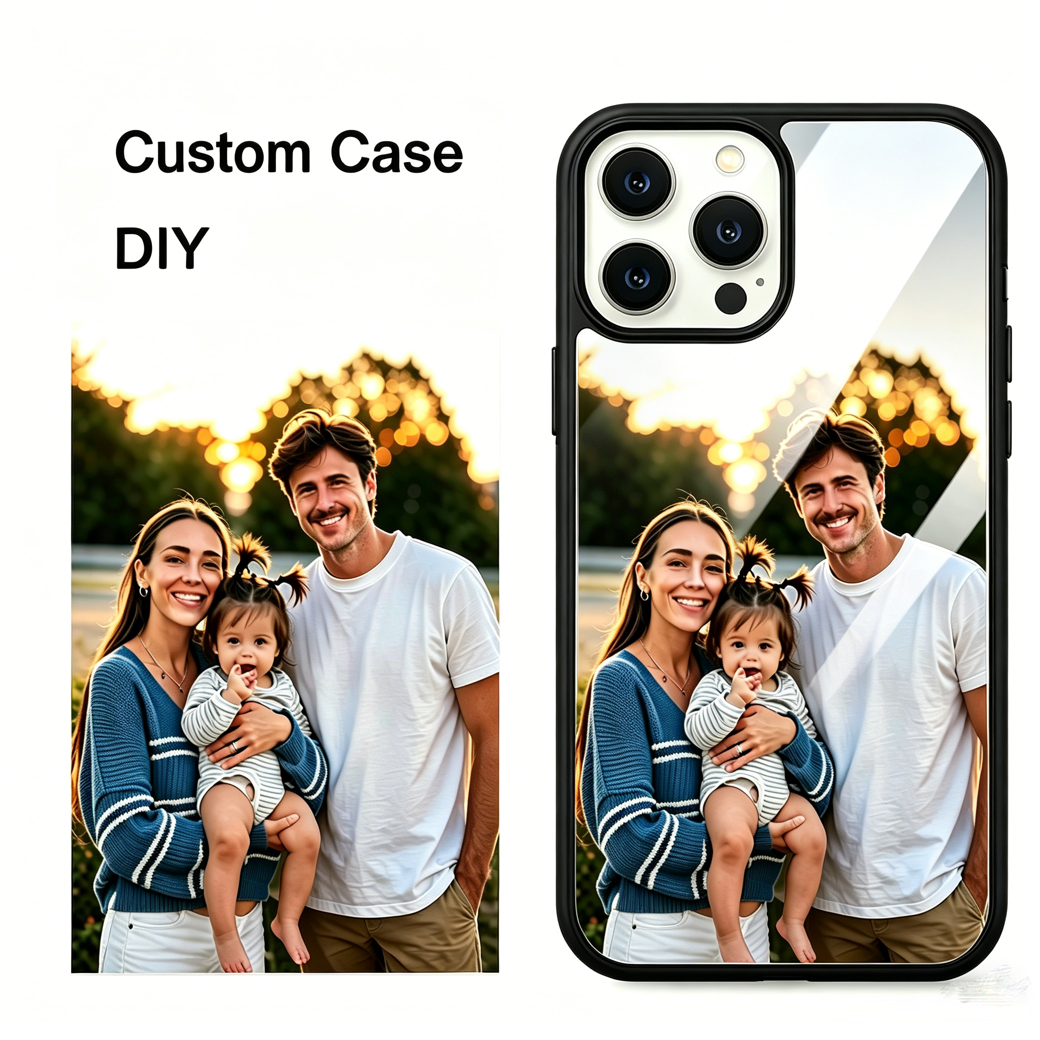Custom Photo Mirror Glass Case - огляд і ціна Phone Cases Diy