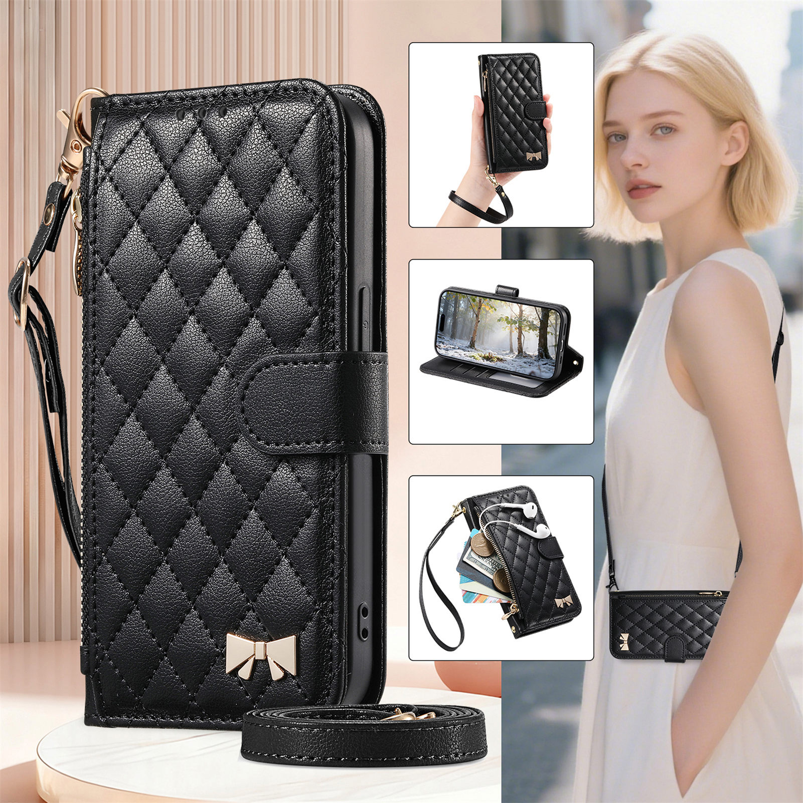 PU Leather Crossbody Flip Wall - огляд і ціна Phone Cases With Straps