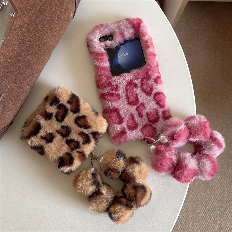 Fashion Leopard Print Fluffy P - огляд і ціна Phone Cases With Straps