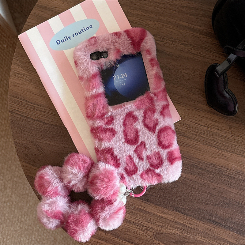 Fashion Leopard Print Fluffy P - огляд і ціна Phone Cases With Straps