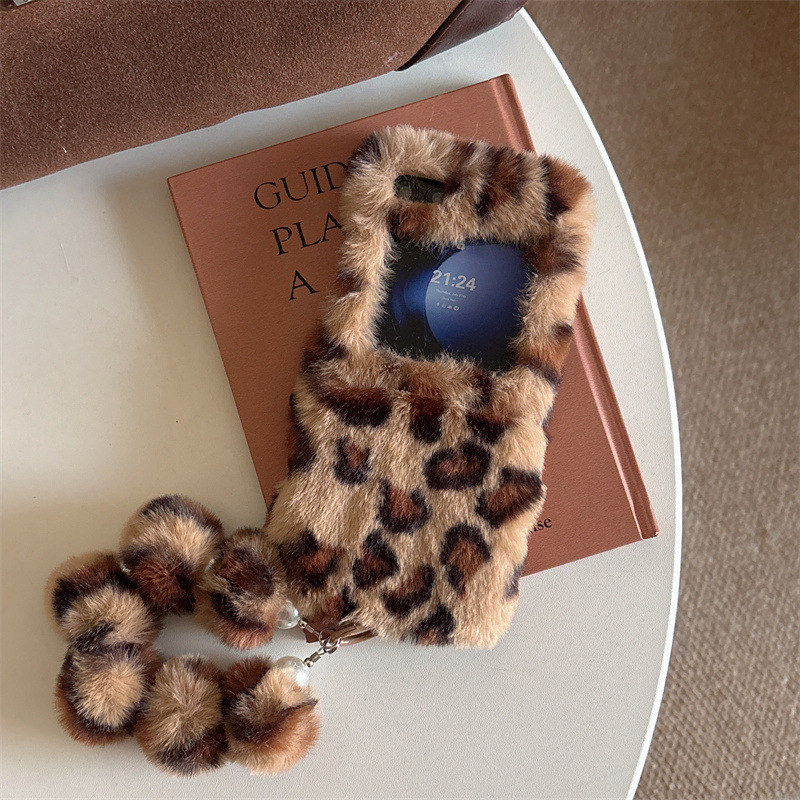 Fashion Leopard Print Fluffy P - огляд і ціна Phone Cases With Straps