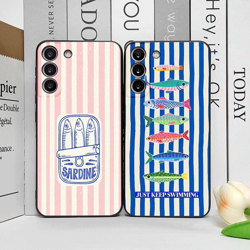 Cute Striped Pattern Sardines  - огляд і ціна Phone Cases Oppo