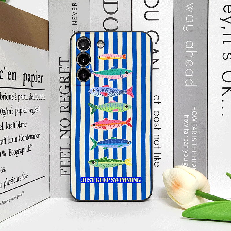 Cute Striped Pattern Sardines  - огляд і ціна Phone Cases Oppo