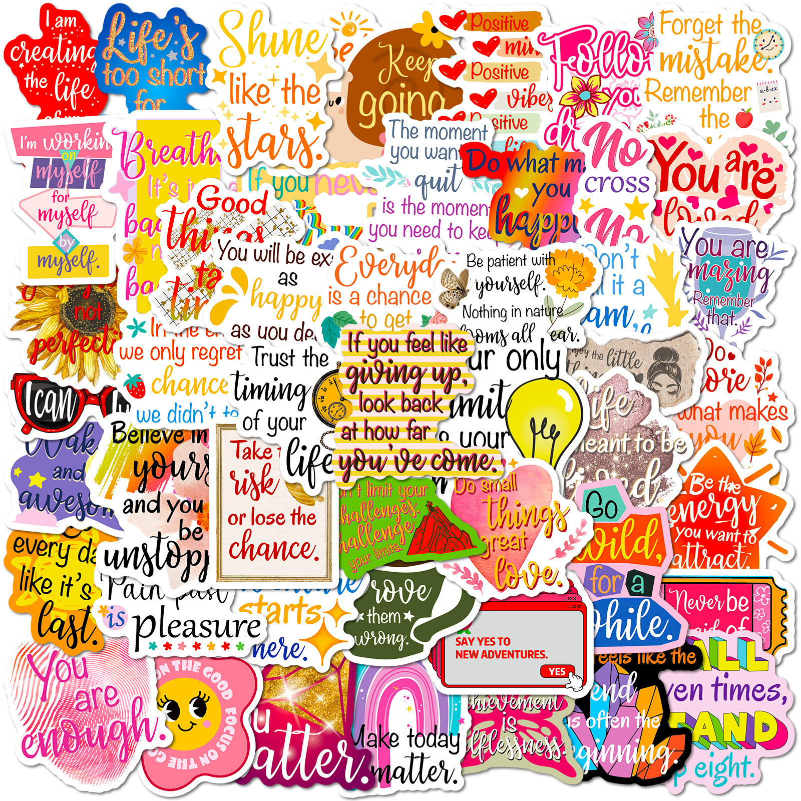 50Pcs Inspire Quote Stickers M - огляд і ціна Phone Cases Quotes