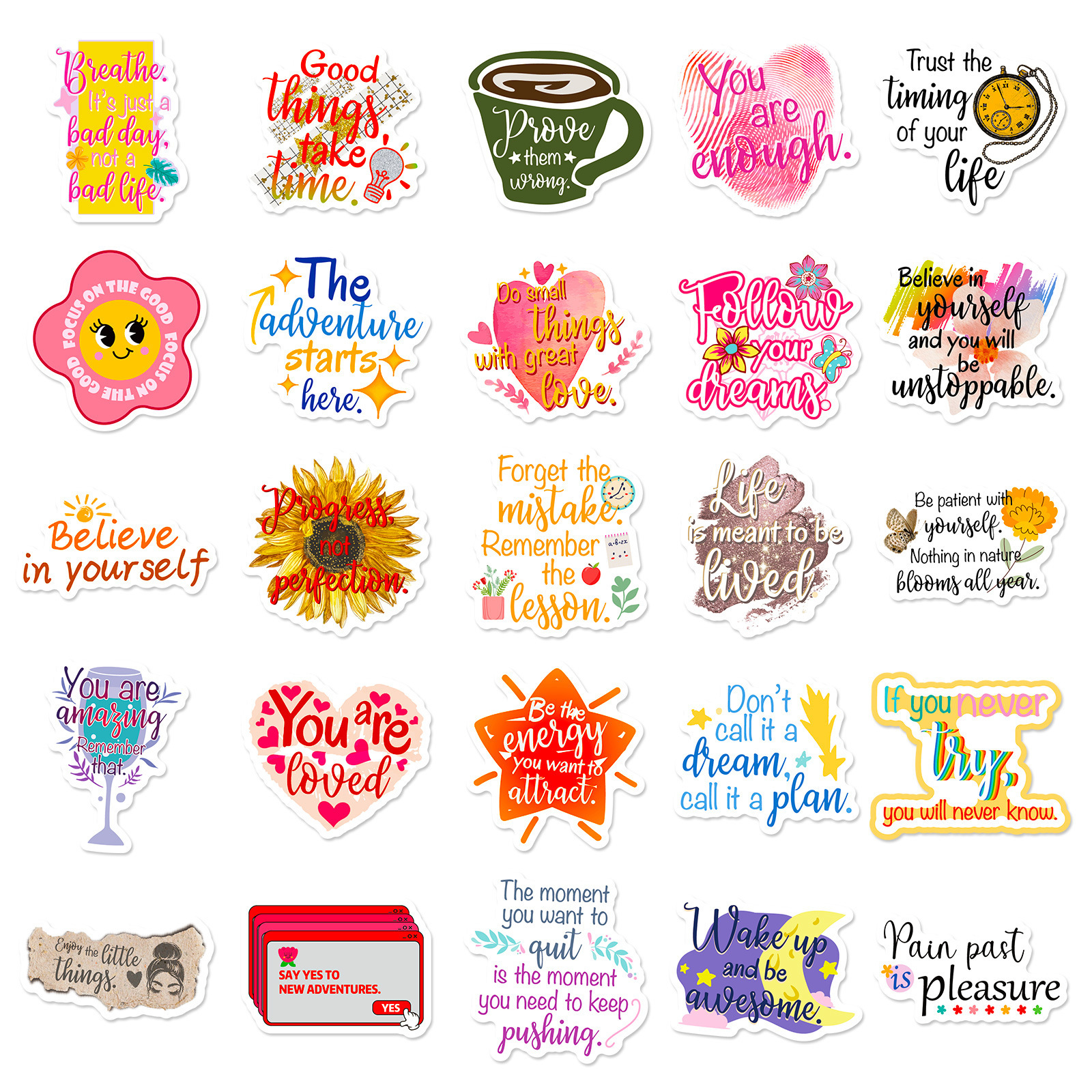 50Pcs Inspire Quote Stickers M - огляд і ціна Phone Cases Quotes