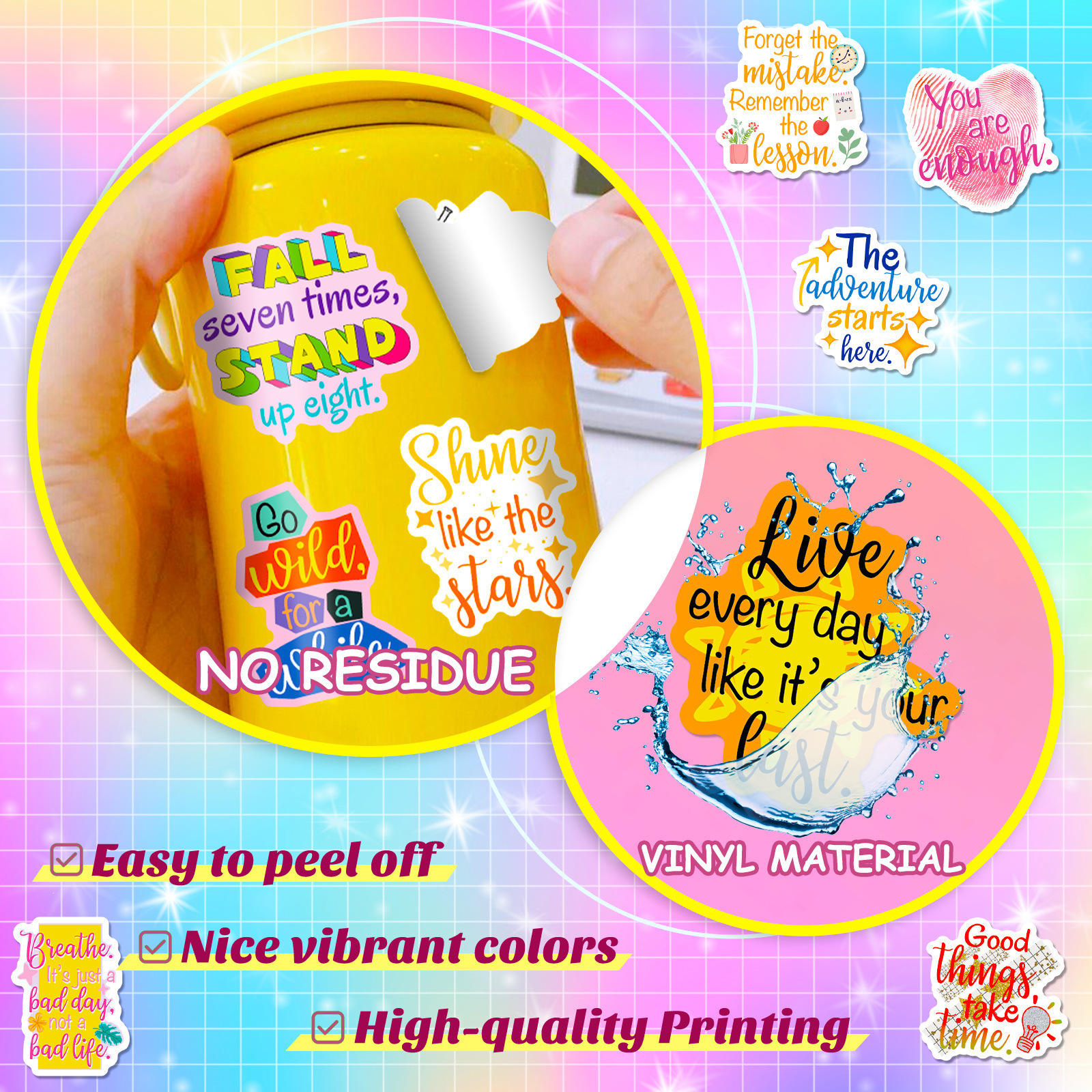 50Pcs Inspire Quote Stickers M - огляд і ціна Phone Cases Quotes