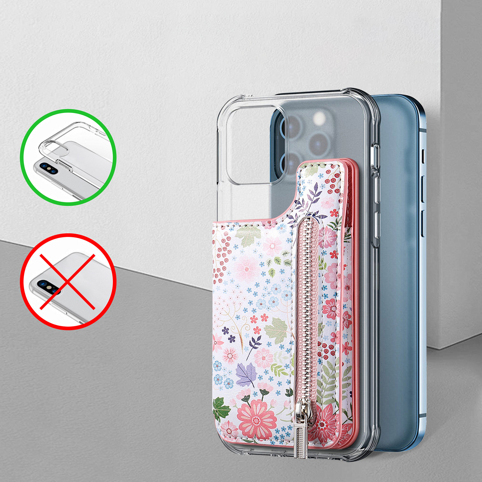 1Pc Flower Painted Phone Case  - огляд і ціна Phone Cases With Wallet On Back