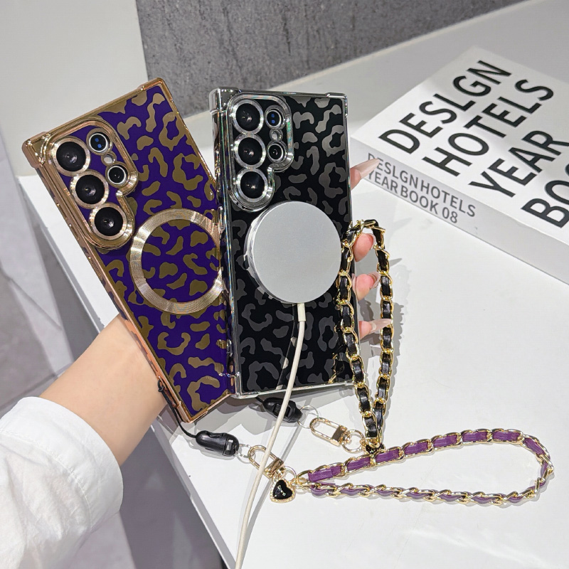 New leopard print magnetic Mag - огляд і ціна Phone Cases With Straps
