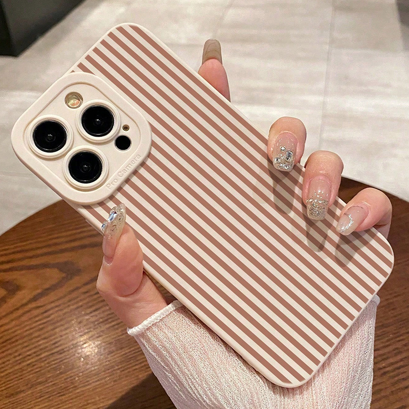 Pink Striped Painted Anti-Drop - огляд і ціна Phone Cases For Iphone 11